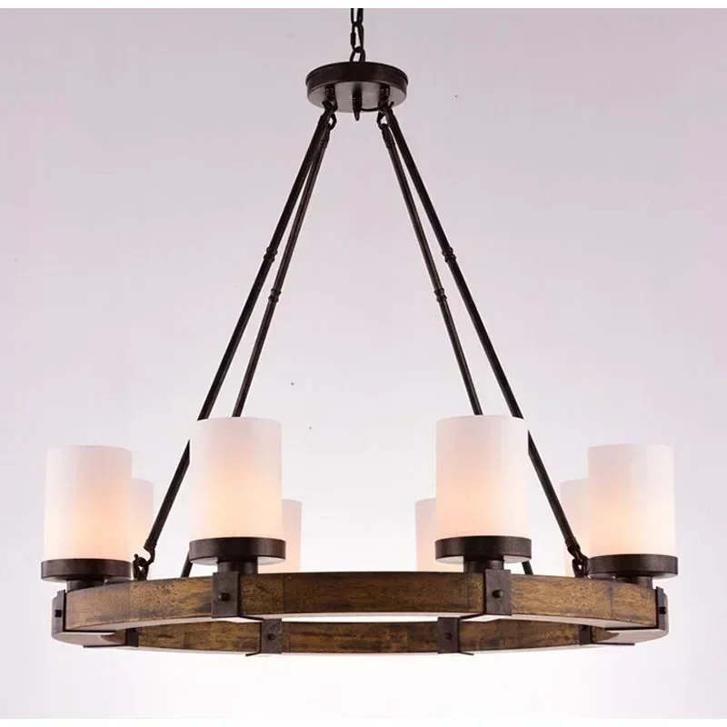 Retro Village Perdant Light American Wooden Round Iron lamp light chandelier for Villa /Living Room /Library/Museum/Retro cafe
Retro Village Perdant Light American Wooden Round Iron lamp light chandelier for Villa /Living Room /Library/Museum/Retro cafe