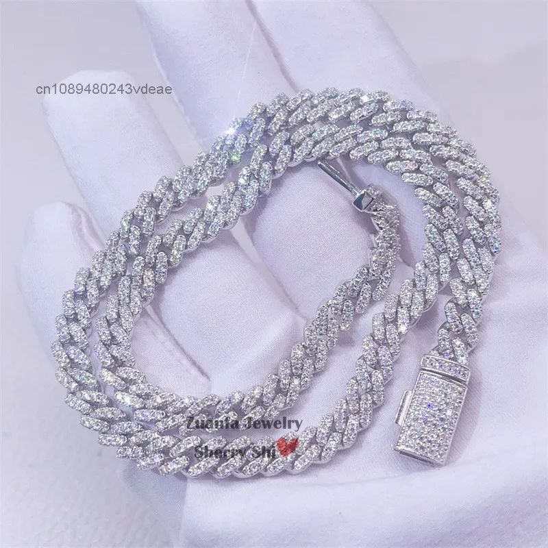 Ювелирные изделия Zuanfa в стиле хип-хоп Iced Out 6 мм, твердое серебро 925 пробы VVS, маленькая женская кубинская цепочка из муассанита
Ювелирные изделия Zuanfa в стиле хип-хоп Iced Out 6 мм, твердое серебро 925 пробы VVS, маленькая женская кубинская цепочка из муассанита