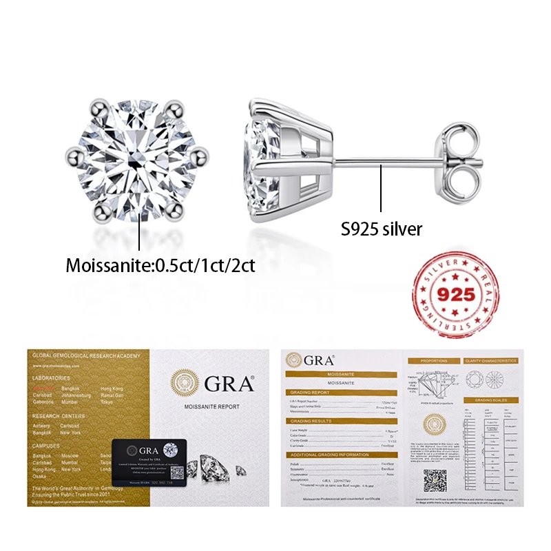 Moissanite S925 серебряный гвоздь D чистота VVS1 Твердость Может проходить испытатель бриллиантов, подарок сертификат GRA шесть когтей мозаика идеальный процесс резки является подарком для леди ювелирные изделия серьги
Moissanite S925 серебряный гвоздь D чистота VVS1 Твердость Может проходить испытатель бриллиантов, подарок сертификат GRA шесть когтей мозаика идеальный процесс резки является подарком для леди ювелирные изделия серьги