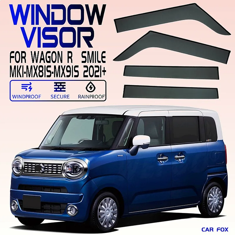 For Suzuki Wagon R Smile 2021+ Car Window Visor Rain Sun Shade Side Shield Awning Auto Accessories
For Suzuki Wagon R Smile 2021+ Car Window Visor Rain Sun Shade Side Shield Awning Auto Accessories