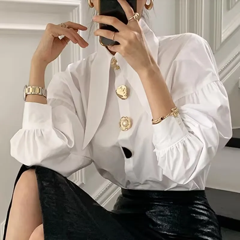 GELITAYIN Vintage Elegant Women Shirts Fashion Turn Down Collar Chic Button Up Blouses Long Sleeve Tops Women Clothing Blusas Mu
GELITAYIN Vintage Elegant Women Shirts Fashion Turn Down Collar Chic Button Up Blouses Long Sleeve Tops Women Clothing Blusas Mu
