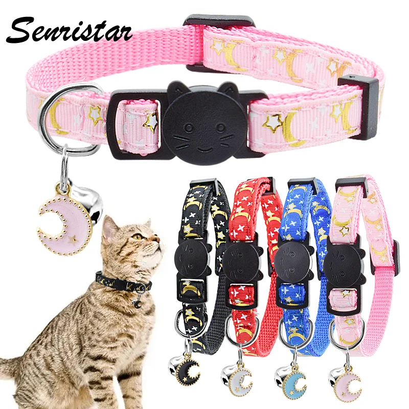Cute Cat Collar With Bell Breakaway Safety Adjustable Cat Collar Necklace Lovely Stars Moon Kitten Cat Collar Pet Accessories
Cute Cat Collar With Bell Breakaway Safety Adjustable Cat Collar Necklace Lovely Stars Moon Kitten Cat Collar Pet Accessories