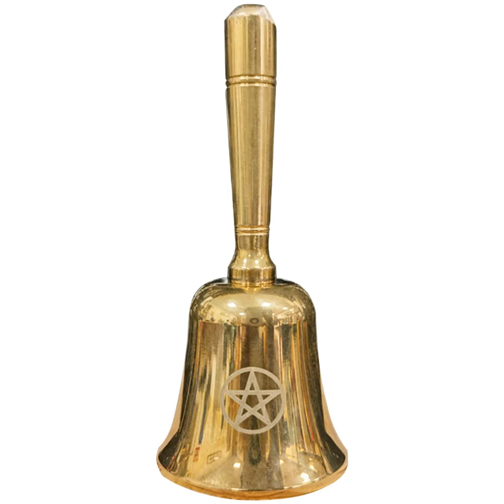 Vintage Decor Mini Altar Bell Pentagram Decorative Handheld Witches Bells Multifunction Meditation for Brass
Vintage Decor Mini Altar Bell Pentagram Decorative Handheld Witches Bells Multifunction Meditation for Brass