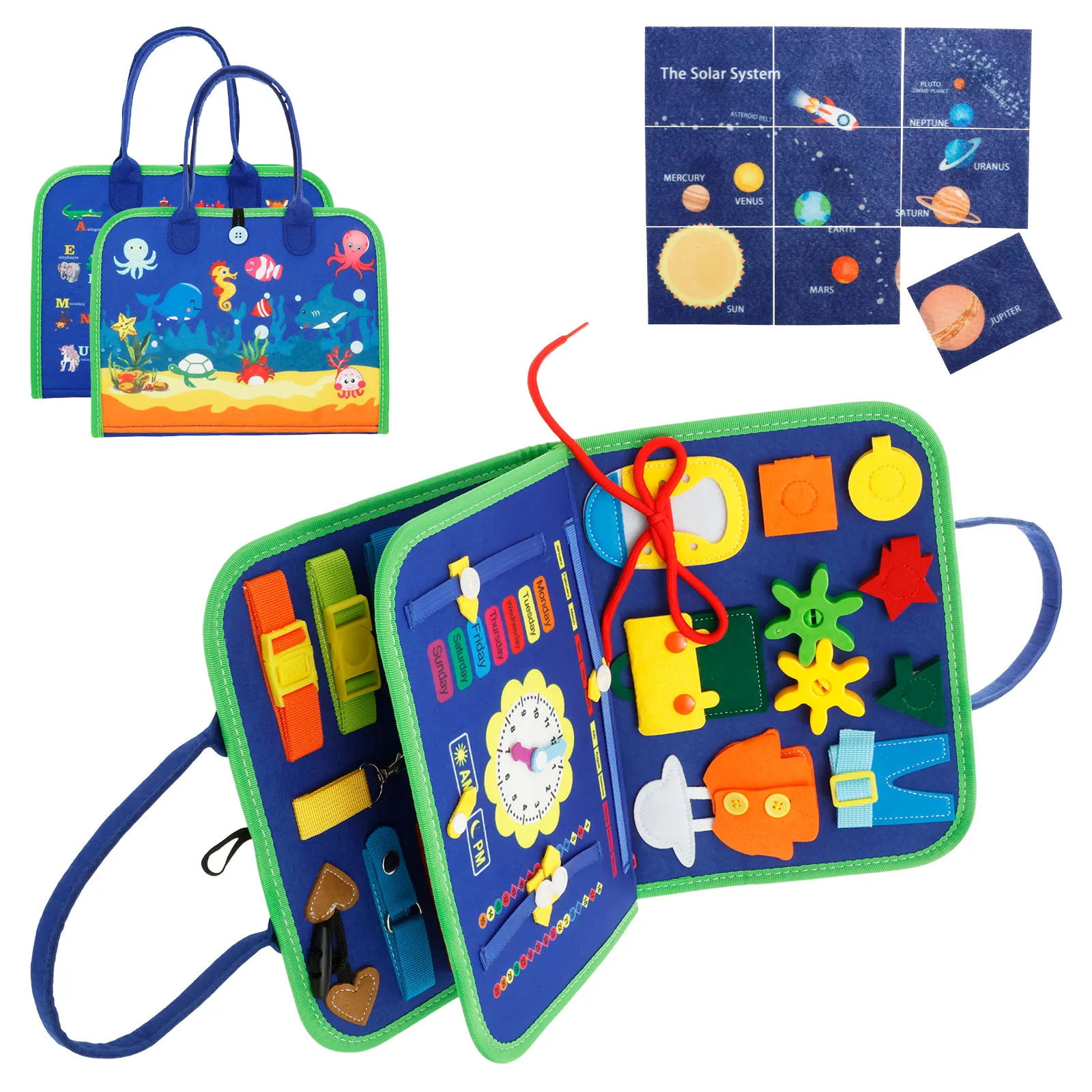Busy Board Montessori Toys Gifts Felt Activity Quiet Books Educational Learning Sensory Busy Book for Learning Fine Motor Skills
Busy Board Montessori Toys Gifts Felt Activity Quiet Books Educational Learning Sensory Busy Book for Learning Fine Motor Skills