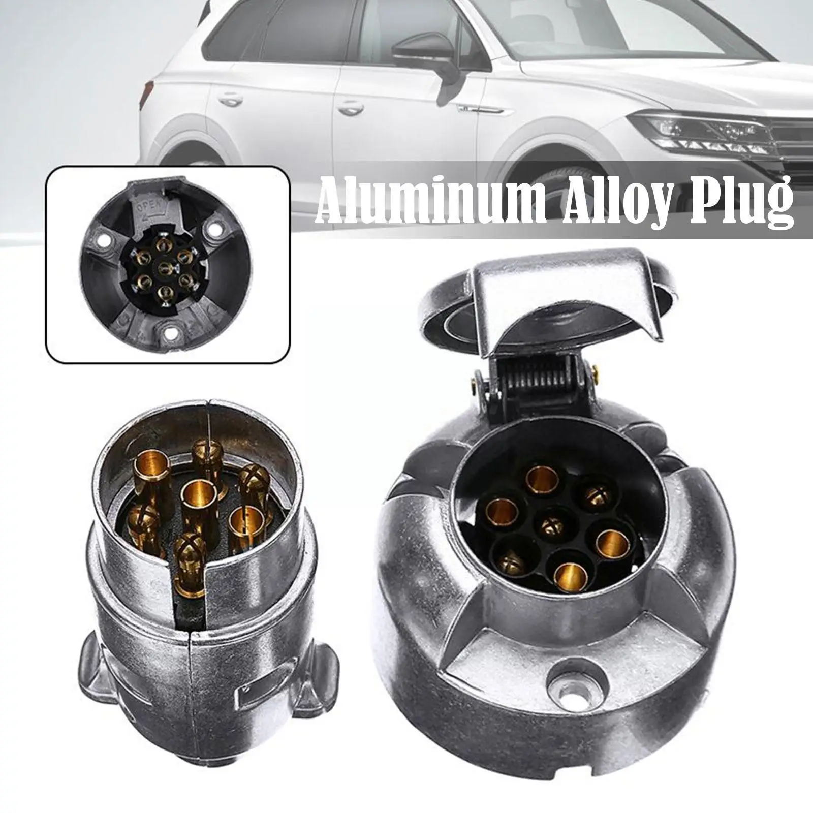 7 Pin Aluminium Alloy Plug Trailer Truck Towing Electrics 12V Connector EU Plug Professional Replacement For Truck E5N0
7 Pin Aluminium Alloy Plug Trailer Truck Towing Electrics 12V Connector EU Plug Professional Replacement For Truck E5N0