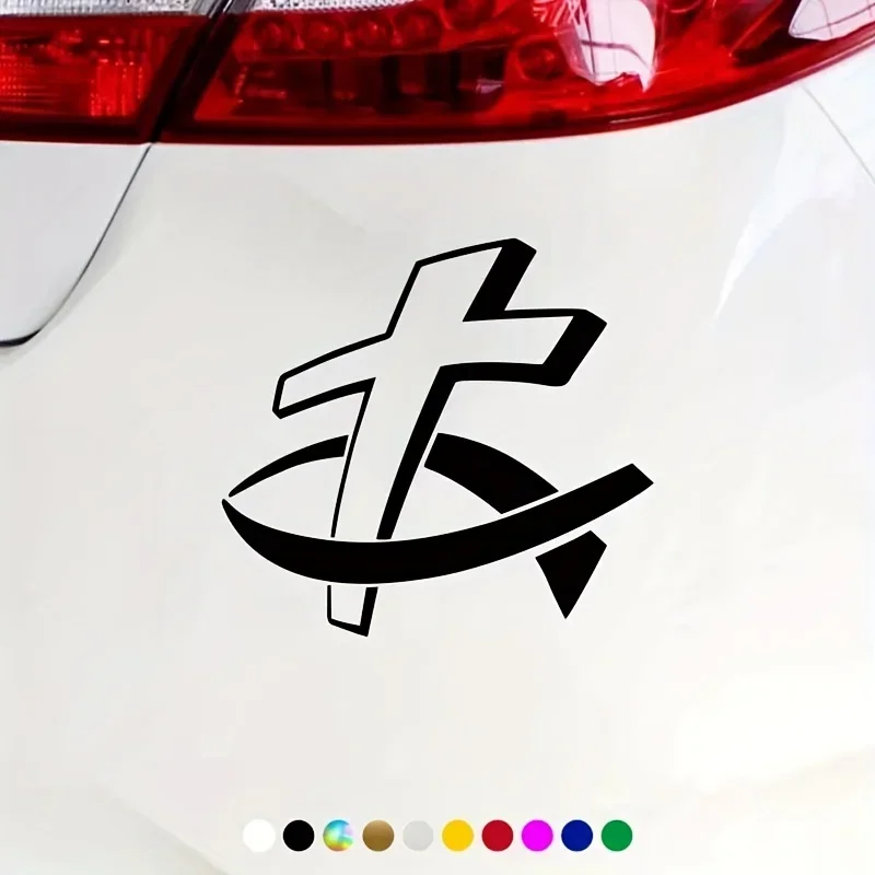 Christian Fish Cross Vinyl Car Stickers - Waterproof Marine-Grade Decals for Auto/ATV/Motorcycle, Faith Expression Body Graphics
Christian Fish Cross Vinyl Car Stickers - Waterproof Marine-Grade Decals for Auto/ATV/Motorcycle, Faith Expression Body Graphics