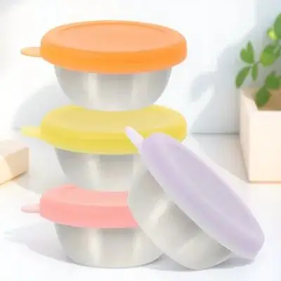 4Pcs Sauce Cups Stainless Steel Silicone Lid Leak-Proof Condiment Containers for Kitchen Restaurant Home Dipping Sauce Cups
4Pcs Sauce Cups Stainless Steel Silicone Lid Leak-Proof Condiment Containers for Kitchen Restaurant Home Dipping Sauce Cups
