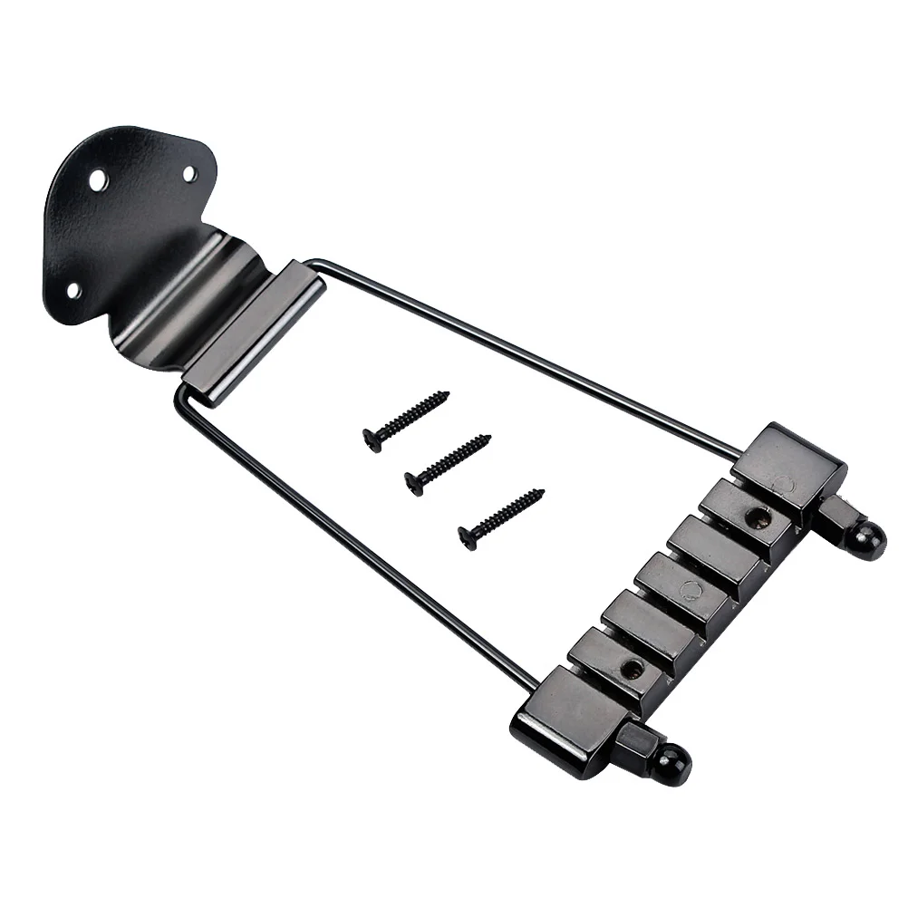 High 6 String Guitar Tailpiece Black Jazz Archtop Bridge Screw Included Professional Design Easy Install
High 6 String Guitar Tailpiece Black Jazz Archtop Bridge Screw Included Professional Design Easy Install