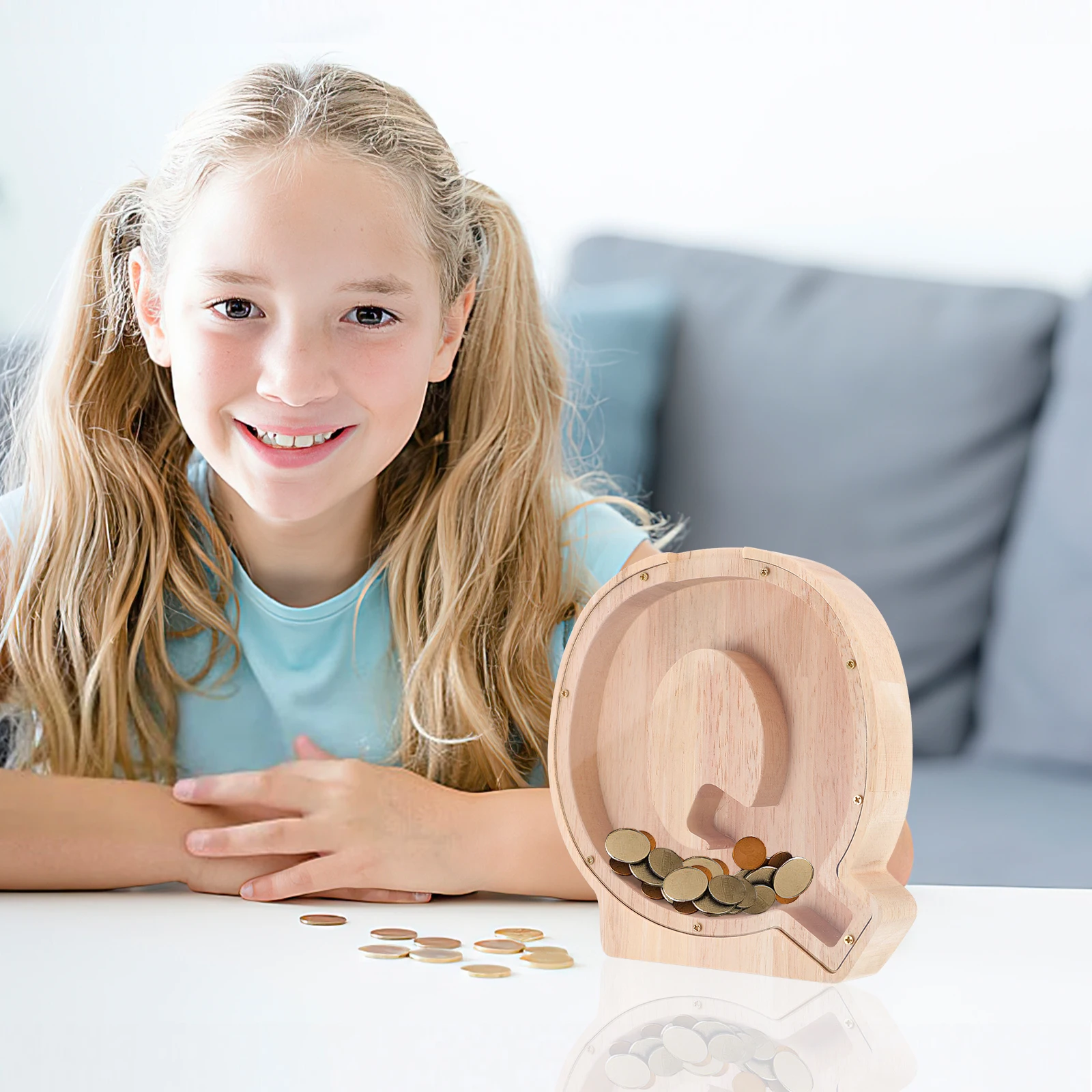Wooden Piggy Bank Kids Banks for Alphabet Letter Deposit Coins Childrens Money Boxes Container
Wooden Piggy Bank Kids Banks for Alphabet Letter Deposit Coins Childrens Money Boxes Container