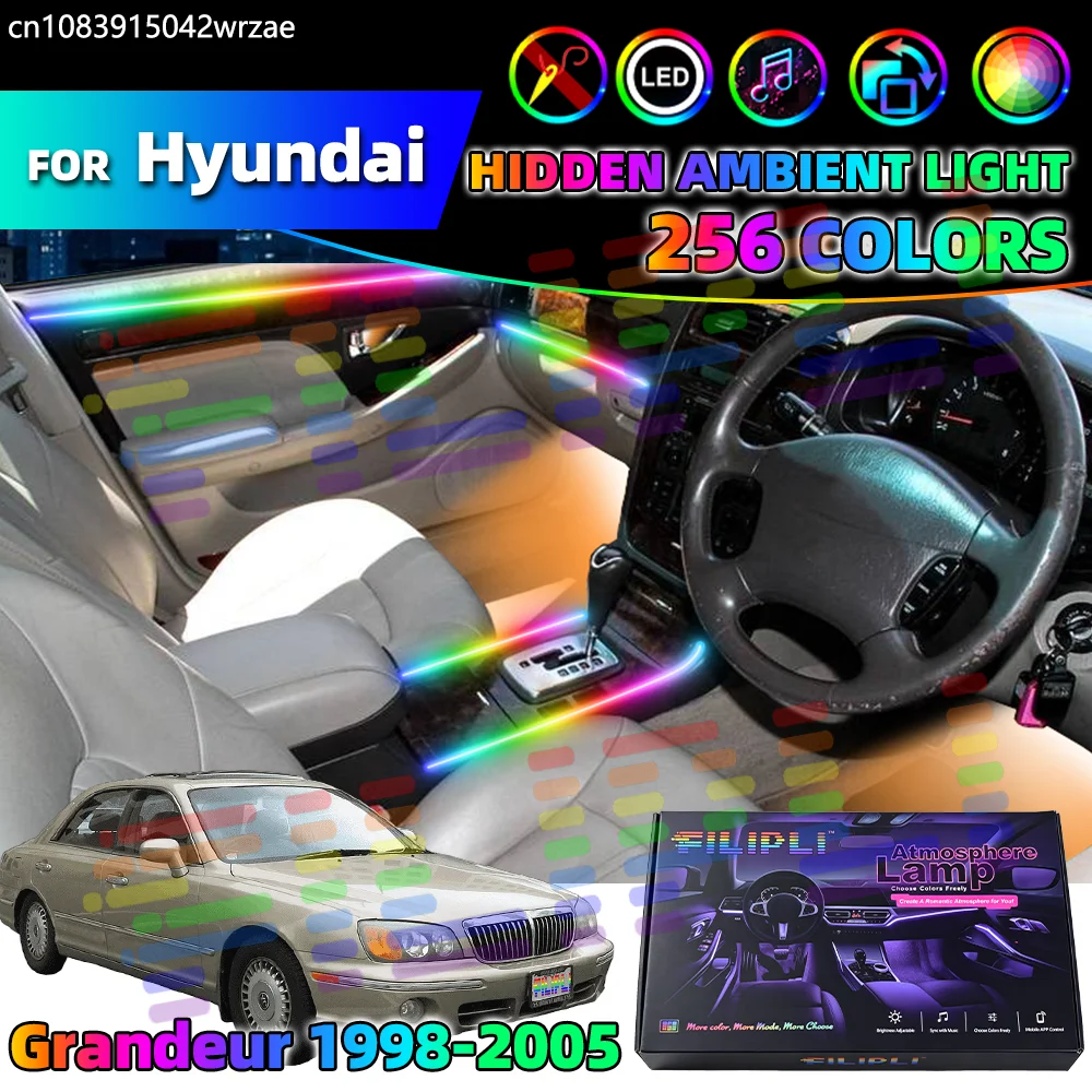 For Hyundai Grandeur 1998-2005 1999 2000 2001 2002 Car Acrylic LED Ambient Lamps Auto Interior Colorful Atmosphere Lights Strip
For Hyundai Grandeur 1998-2005 1999 2000 2001 2002 Car Acrylic LED Ambient Lamps Auto Interior Colorful Atmosphere Lights Strip