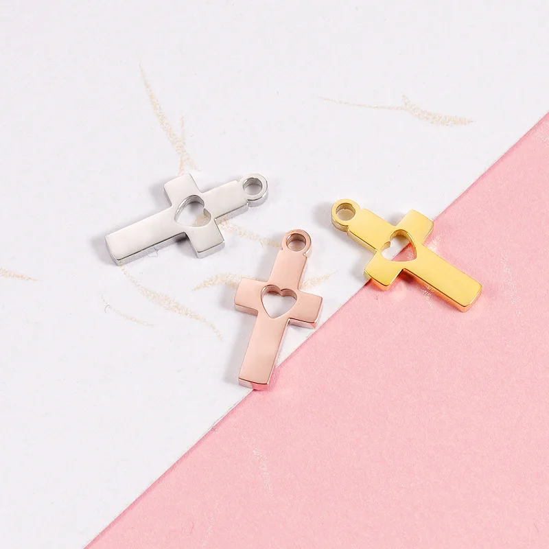 10Pcs/Lot Mirror Polish Stainless Steel Cutting Hollow Heart Cross Pendant Charms For DIY Making Necklaces Keychains Jewelry
10Pcs/Lot Mirror Polish Stainless Steel Cutting Hollow Heart Cross Pendant Charms For DIY Making Necklaces Keychains Jewelry