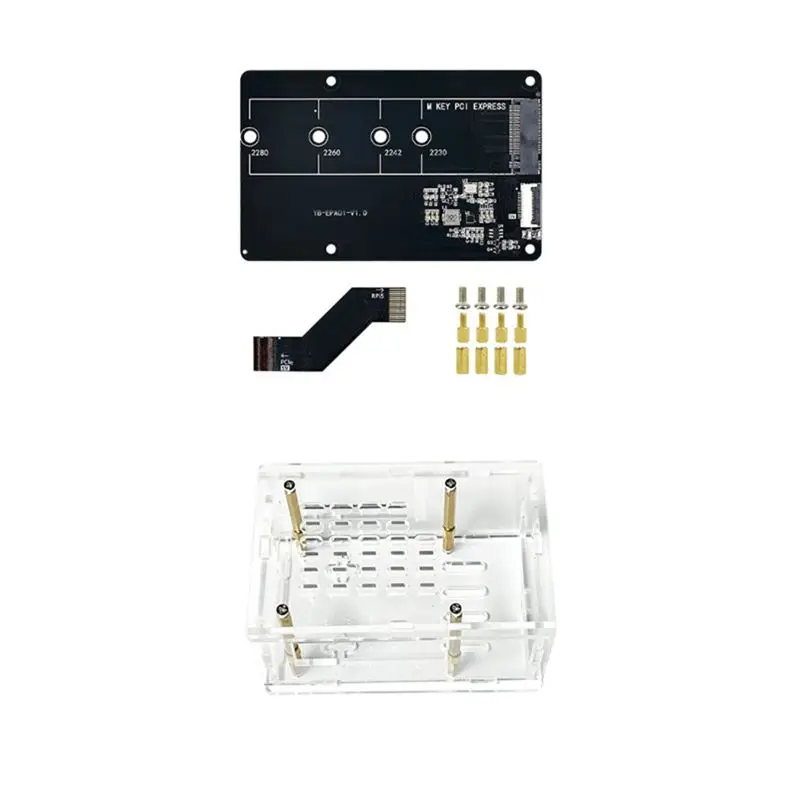 A23F-For Raspberry Pi 5 Dedicated PCIE To M.2 NVME SSD State Drive Expansion Board 2230 2242 2260 2280 Support Pi5 Cooler