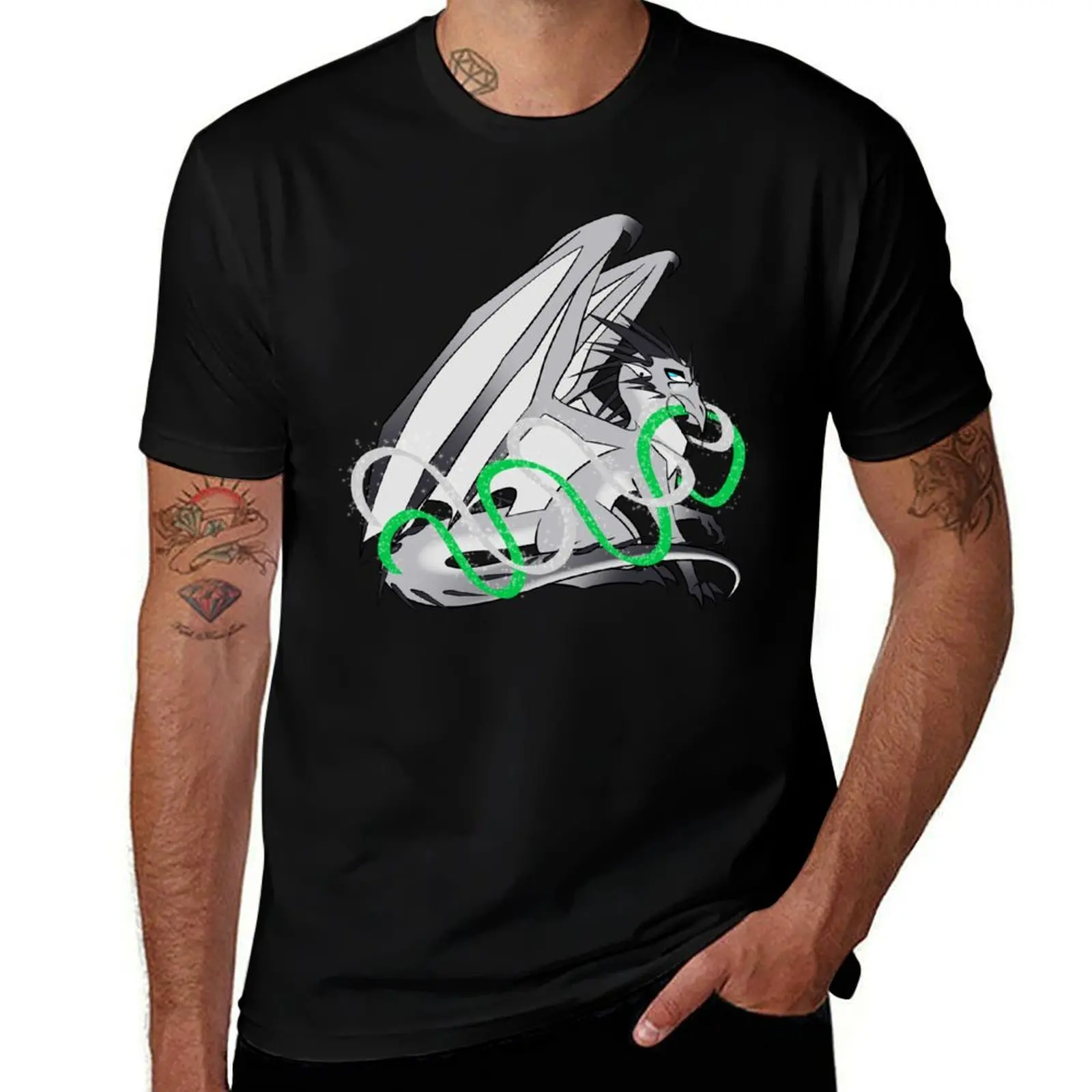 Christmas dragon green silver T-Shirt topping graphic tee shirt kawaii clothes vintage t shirt men
Christmas dragon green silver T-Shirt topping graphic tee shirt kawaii clothes vintage t shirt men