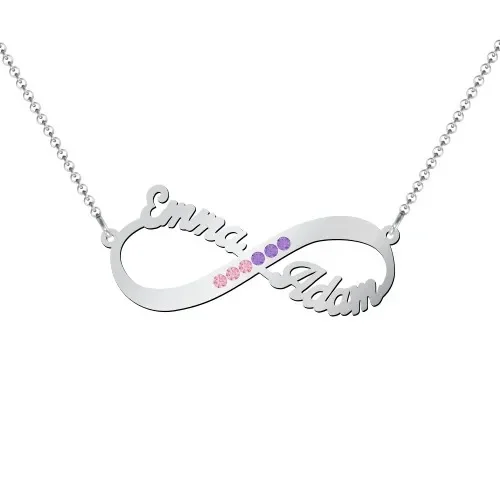 Custom Infinity Name Necklace Personalized with Gem Gold Silver Rose Gold Plated Dainty Chain Jewelry Gift for Women Couples
Custom Infinity Name Necklace Personalized with Gem Gold Silver Rose Gold Plated Dainty Chain Jewelry Gift for Women Couples