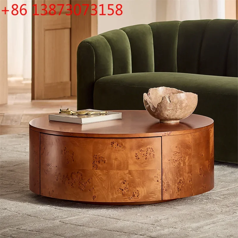 Medieval round coffee table retro French light luxury living room round storage coffee table Nordic simple
Medieval round coffee table retro French light luxury living room round storage coffee table Nordic simple