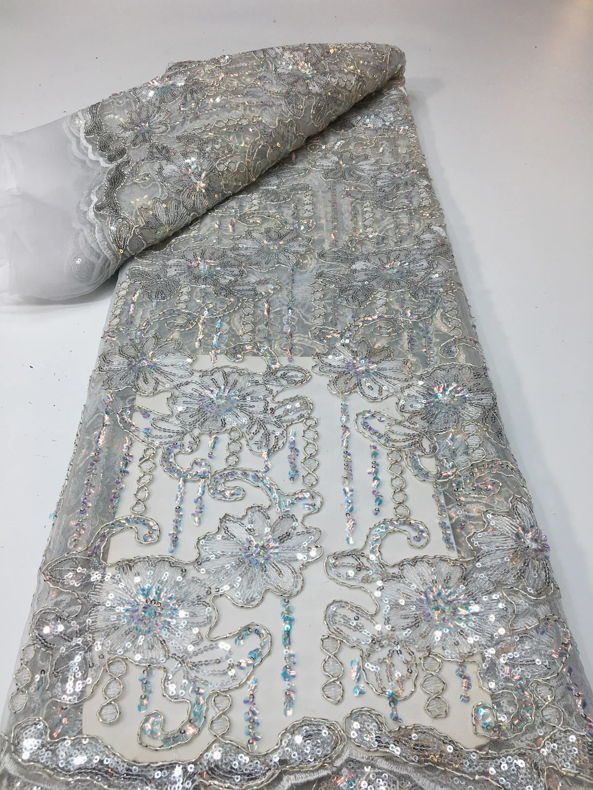 Latest African French Mesh Lace With Sequins 2023 Nigerian Tulle Lace Fabric For Elegant Evening Party Dress Diy Sewing PYX2323
Latest African French Mesh Lace With Sequins 2023 Nigerian Tulle Lace Fabric For Elegant Evening Party Dress Diy Sewing PYX2323