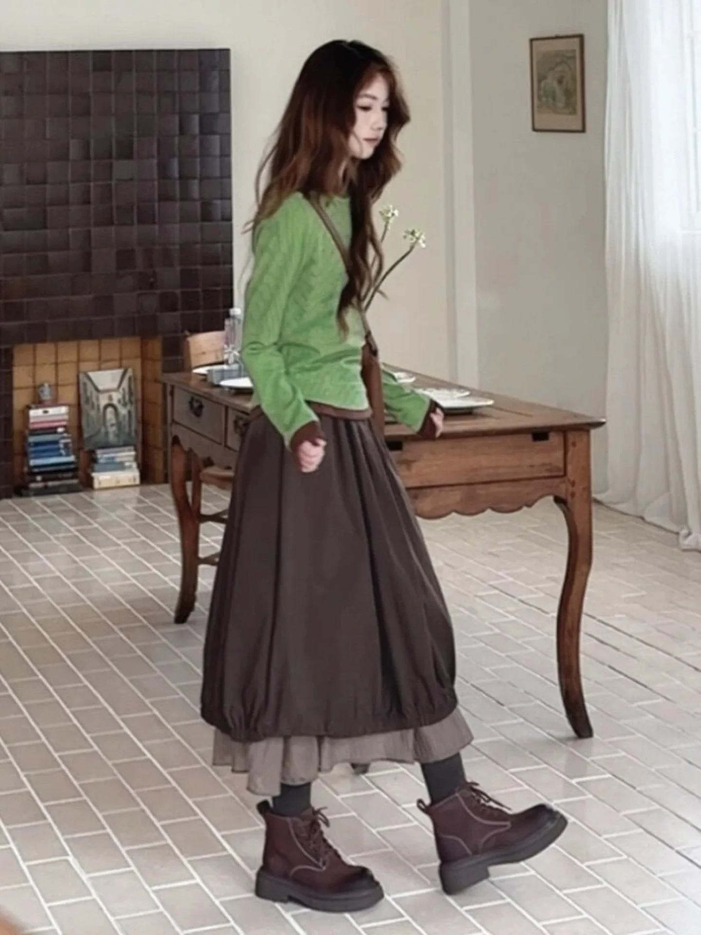 Fashionable Green Knitted Top And Skirt Set Women's Autumn Winter Ensemble Two-Piece Suit Elegant Classy Ladies Outfit
Fashionable Green Knitted Top And Skirt Set Women's Autumn Winter Ensemble Two-Piece Suit Elegant Classy Ladies Outfit