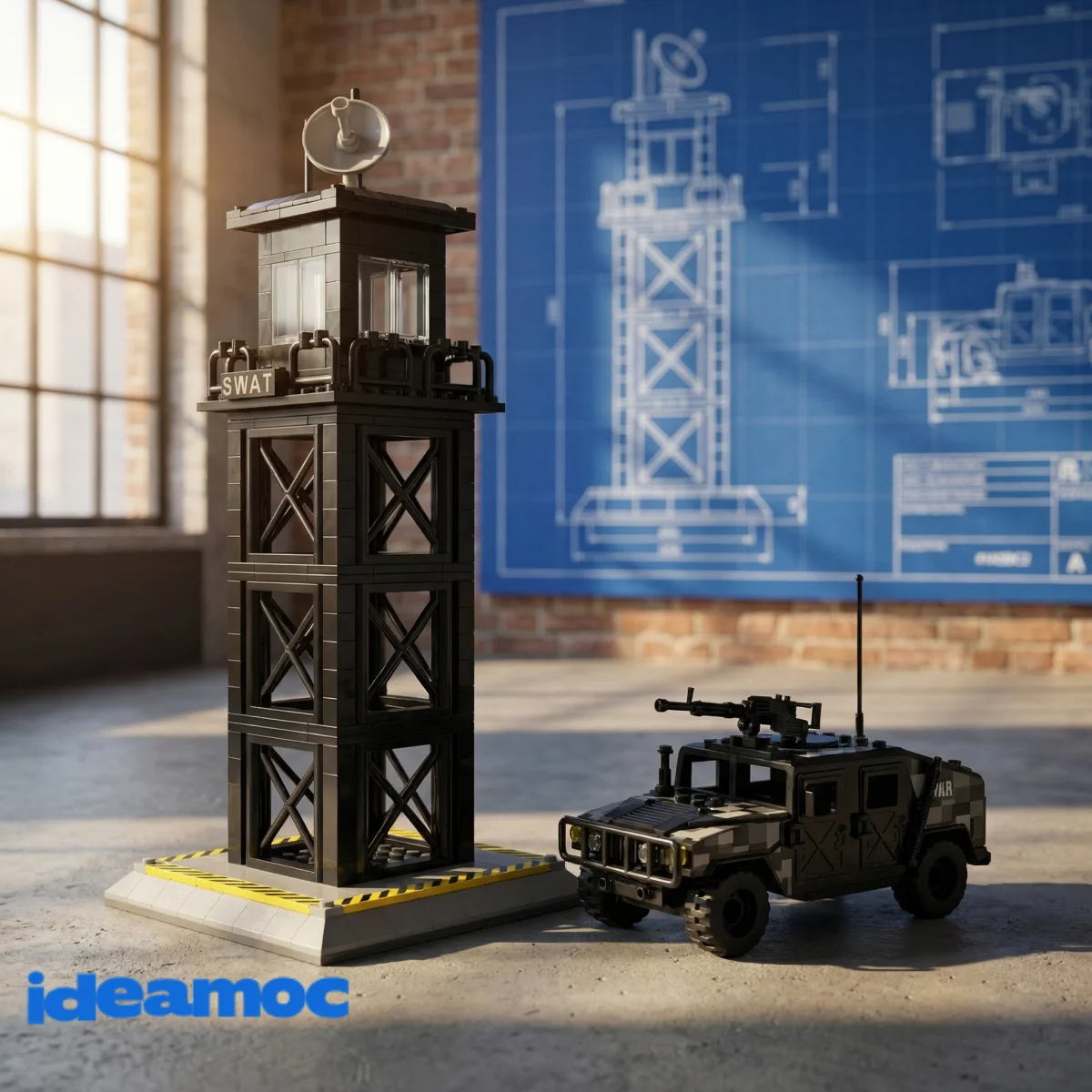 IDEAMOC SWAT Military Training Station Building Blocks DIY Toys Set Army SUV Vehicle Bricks Kit with SWAT Base Tower
IDEAMOC SWAT Military Training Station Building Blocks DIY Toys Set Army SUV Vehicle Bricks Kit with SWAT Base Tower