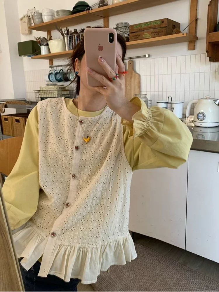 Женская весенняя новинка: модный повседневный топ-жилет свободного кроя с вырезами и одной пуговицей
Женская весенняя новинка: модный повседневный топ-жилет свободного кроя с вырезами и одной пуговицей