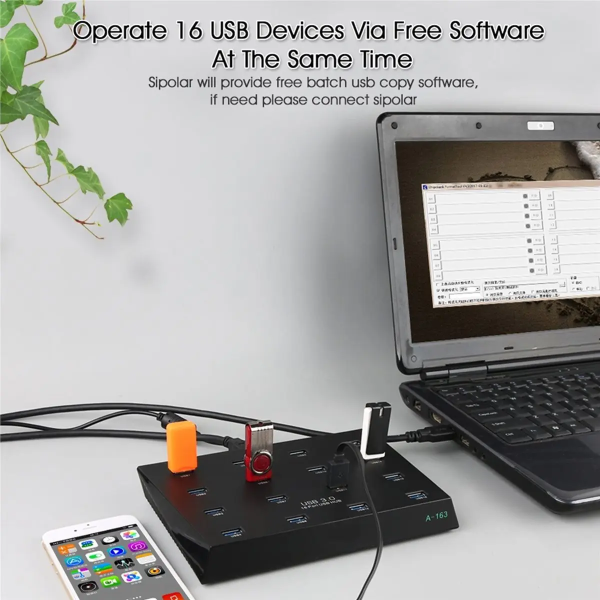 Active Phase A-163 25W Powered Super Data Speed 5Gbps 16 Ports USB3.0 Duplicator Hub USB Flash Driver Copier EU PLUG
Active Phase A-163 25W Powered Super Data Speed 5Gbps 16 Ports USB3.0 Duplicator Hub USB Flash Driver Copier EU PLUG