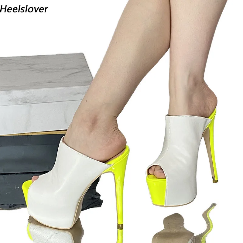 Ahhlsion Women Mules Sandals Waterproof Stiletto Heels Peep Toe Gorgeous White Orange Red Party Shoes Ladies Plus US Size 5-20
Ahhlsion Women Mules Sandals Waterproof Stiletto Heels Peep Toe Gorgeous White Orange Red Party Shoes Ladies Plus US Size 5-20