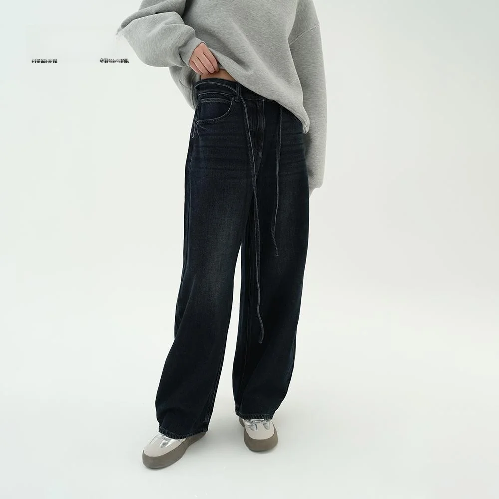 High-Waist Wide-Leg Casual Denim Jeans Women's Retro Style Spring 2025 New Blade Shape Loose Fit Cotton Natural Waist
High-Waist Wide-Leg Casual Denim Jeans Women's Retro Style Spring 2025 New Blade Shape Loose Fit Cotton Natural Waist