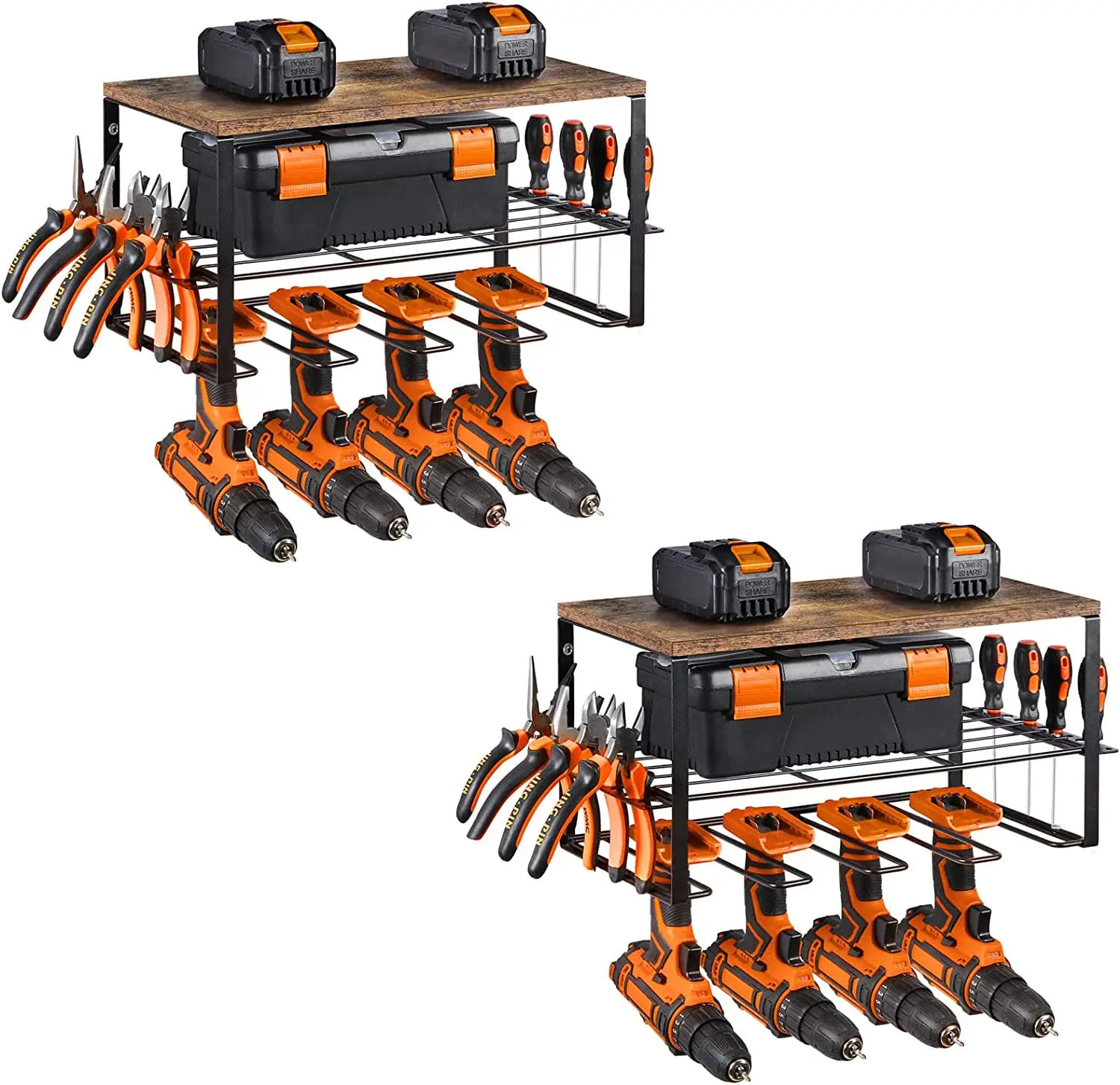 Electric tool storage rack, garage tool storage rack, wall mounted heavy-duty metal tool rack, 2-pack
Electric tool storage rack, garage tool storage rack, wall mounted heavy-duty metal tool rack, 2-pack
