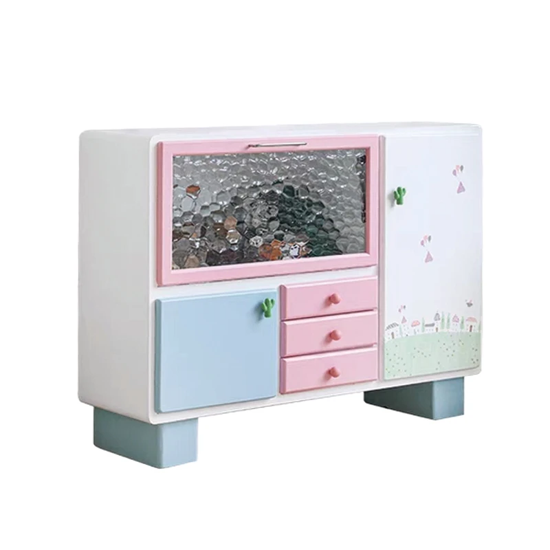 Cream wind color matching solid wood tempered glass damping drawer locker children's room bedroom books toy storage cabinet
Cream wind color matching solid wood tempered glass damping drawer locker children's room bedroom books toy storage cabinet