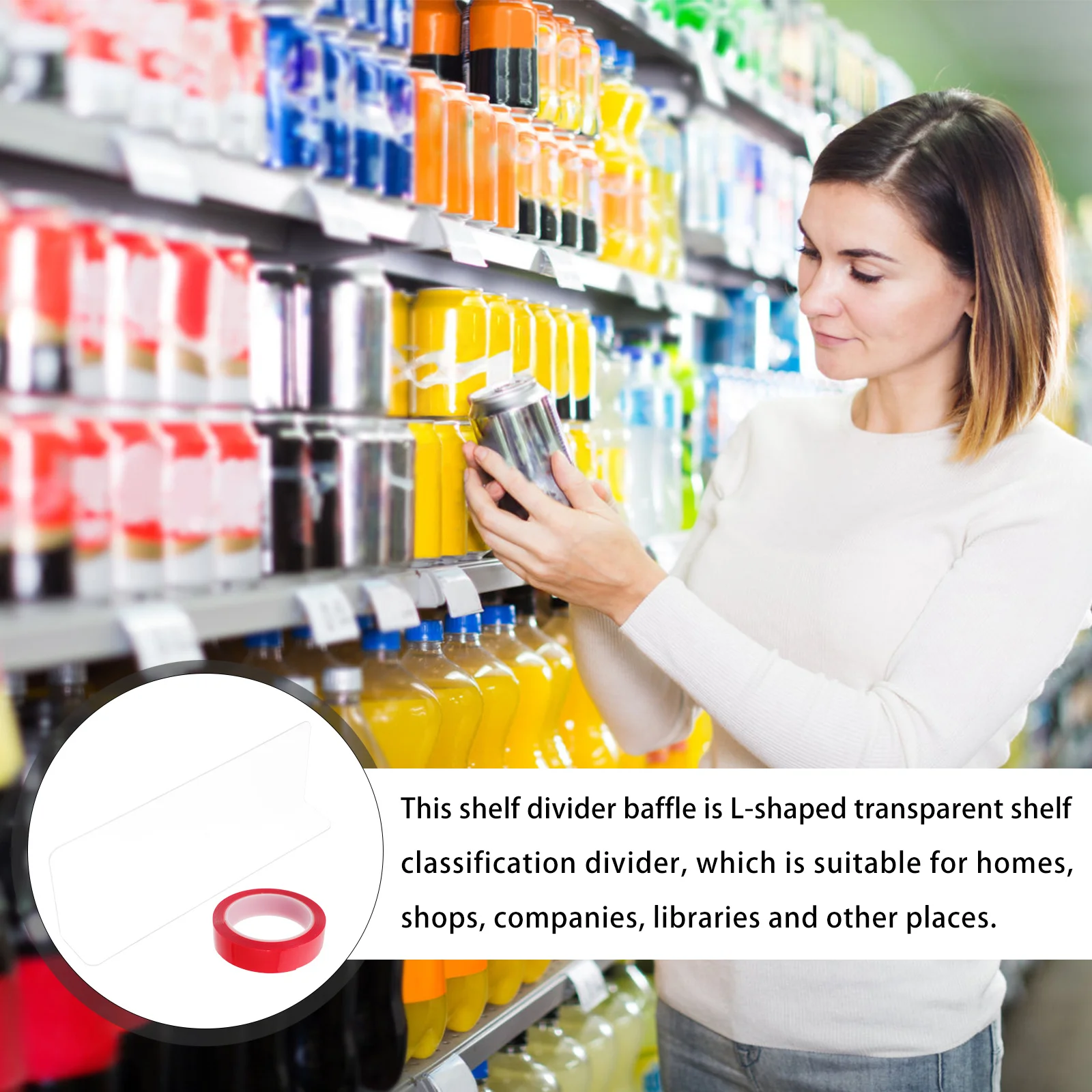 Plastic Shelf Divider Supermarket Commodity Splitter Classification Rack Easy Organize Drinks Bread Biscuits Seasoning 
Plastic Shelf Divider Supermarket Commodity Splitter Classification Rack Easy Organize Drinks Bread Biscuits Seasoning