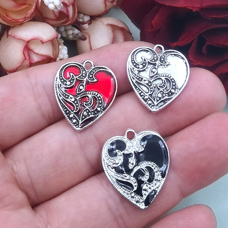 5 Pcs 23x20mm 5 Color Red, Black and White Heart-shaped Accessories Pattern Simple and Cool Fashion DIY Handmade Jewelry
5 Pcs 23x20mm 5 Color Red, Black and White Heart-shaped Accessories Pattern Simple and Cool Fashion DIY Handmade Jewelry