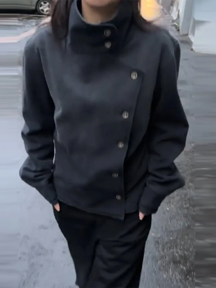 Chic Early Spring Denim Jacket For Women Long Sleeve Stand Neck Single Breasted Coat 2026 New Lady Casual Fashion Streetwears
Chic Early Spring Denim Jacket For Women Long Sleeve Stand Neck Single Breasted Coat 2026 New Lady Casual Fashion Streetwears