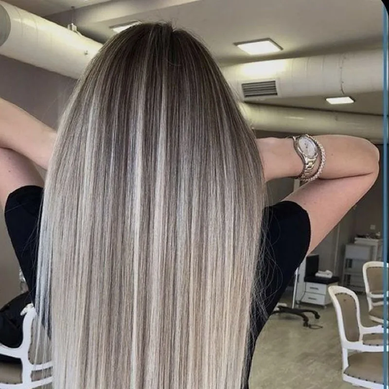Highlight 60 Grey Long Straight 200 Density Transparent 13x4 HD Lace Frontal Wigs Brazilian Colored Human Hair Wig For Women
Highlight 60 Grey Long Straight 200 Density Transparent 13x4 HD Lace Frontal Wigs Brazilian Colored Human Hair Wig For Women