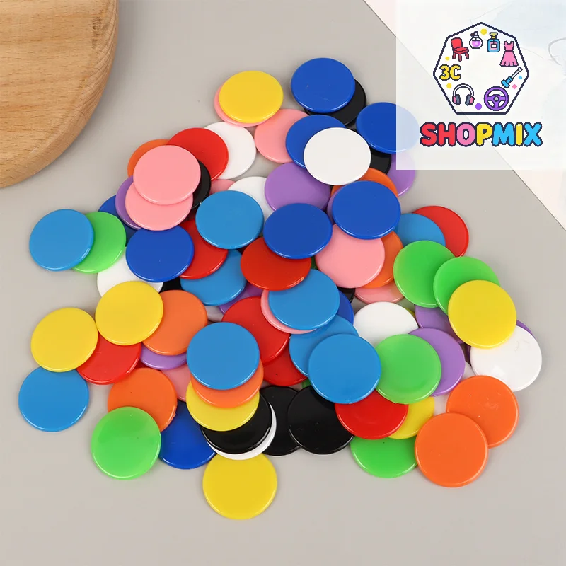 100Pcs 25MM Learning Education Math Toy Plastic Poker Chips Bingo Chip Markers Token Family Club Party Counting Toy
100Pcs 25MM Learning Education Math Toy Plastic Poker Chips Bingo Chip Markers Token Family Club Party Counting Toy