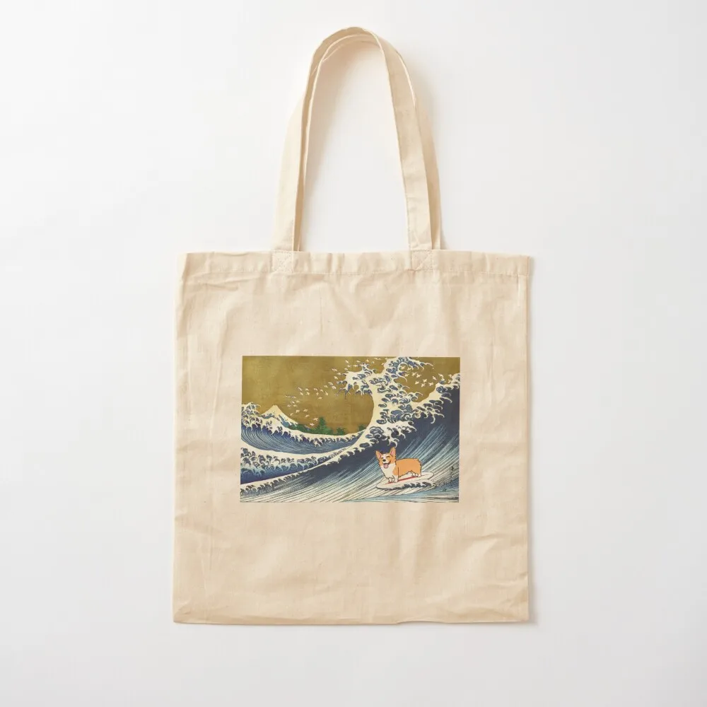 Corgi dog surfing The Great Wave Tote Bag the tote bag Handbags reusable shopping bags Canvas Tote Bag
Corgi dog surfing The Great Wave Tote Bag the tote bag Handbags reusable shopping bags Canvas Tote Bag