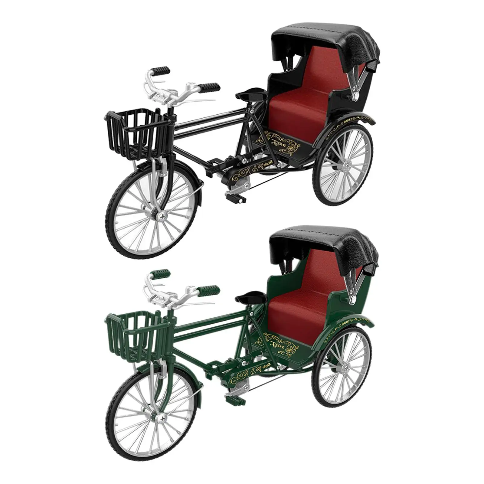 Модель трехколесного велосипеда из сплава в масштабе 1/12, трехколесный рикша, игрушечный пейзаж для дома
Модель трехколесного велосипеда из сплава в масштабе 1/12, трехколесный рикша, игрушечный пейзаж для дома