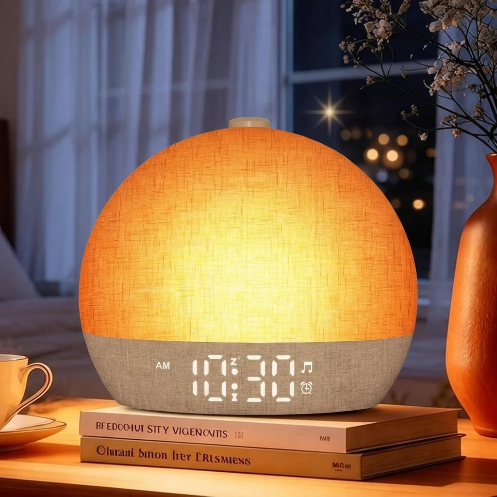 Sunrise Alarm Clock Wake Up LightWhite Noise Sound Machine with 30 Soothing Sounds Dimmable RGB Ambient Light for Heavy Sleeper
Sunrise Alarm Clock Wake Up LightWhite Noise Sound Machine with 30 Soothing Sounds Dimmable RGB Ambient Light for Heavy Sleeper