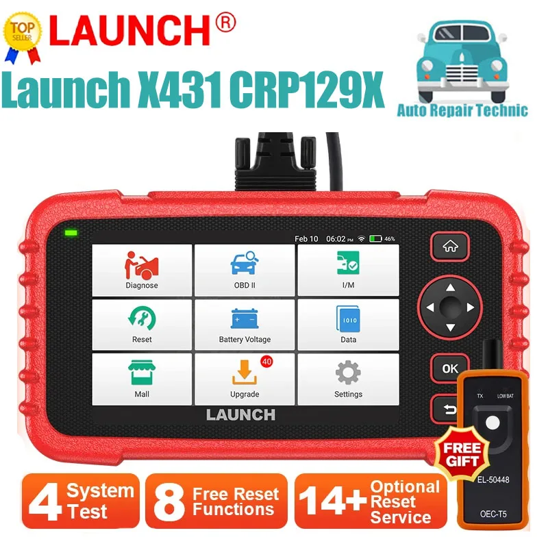 Считыватель кодов Launch X431 CRP129X OBD2, диагностические инструменты для двигателя ABS SRS AT Oil SAS EPB TPMS Reset Creader129X OBDII launch
Считыватель кодов Launch X431 CRP129X OBD2, диагностические инструменты для двигателя ABS SRS AT Oil SAS EPB TPMS Reset Creader129X OBDII launch