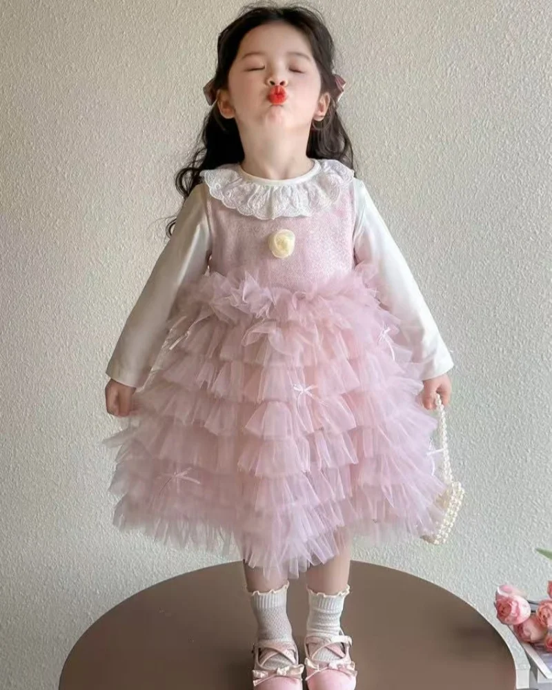Girls' Dress Set 2025 New Spring Dress Girls' Mesh Skirt Baby's One Year Old Dress Children's Cake Skirt Two Piece Set
Girls' Dress Set 2025 New Spring Dress Girls' Mesh Skirt Baby's One Year Old Dress Children's Cake Skirt Two Piece Set