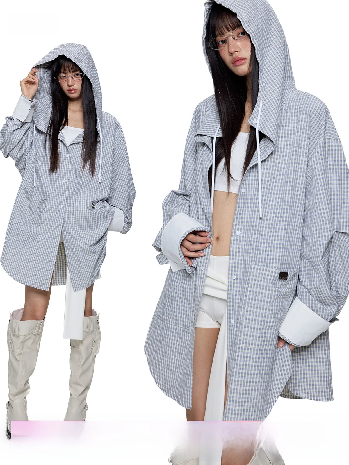 EZEK Casual Loose Long Sve irt Women's Summer New Sle Patchwork Cuff Hooded Long irt Coat Breathable Polyester Cotto...
EZEK Casual Loose Long Sve irt Women's Summer New Sle Patchwork Cuff Hooded Long irt Coat Breathable Polyester Cotto...