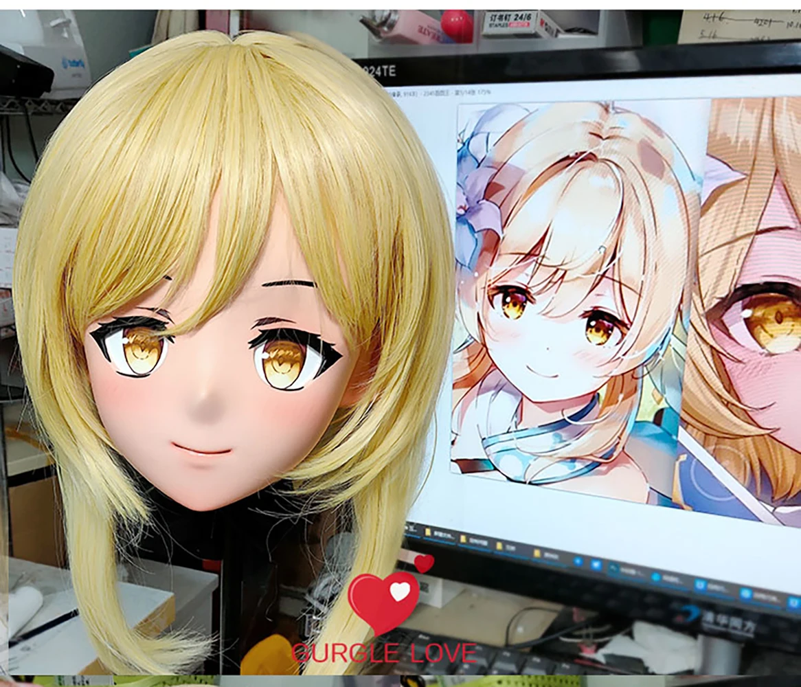 (GLA16)Customize Character Female Girl Resin Half Head Crossdress Cosplay Japanese Anime Role Kigurumi Mask With Eyes And Wig
(GLA16)Customize Character Female Girl Resin Half Head Crossdress Cosplay Japanese Anime Role Kigurumi Mask With Eyes And Wig