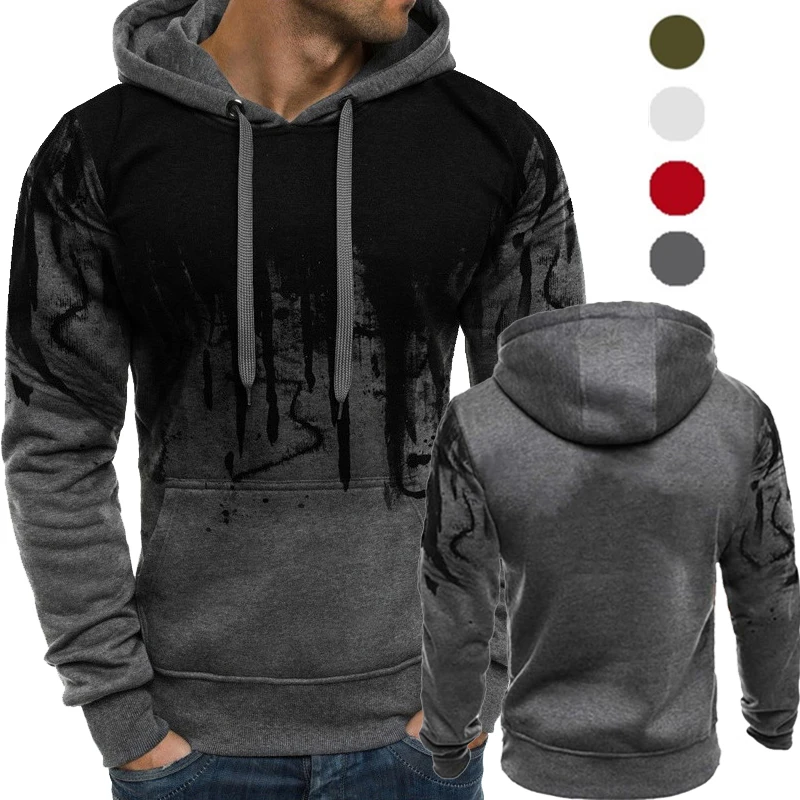New men's casual outdoor sports hoodie, fashionable sports pullover, long sleeved personalized splashed ink printed sweatshirt
New men's casual outdoor sports hoodie, fashionable sports pullover, long sleeved personalized splashed ink printed sweatshirt