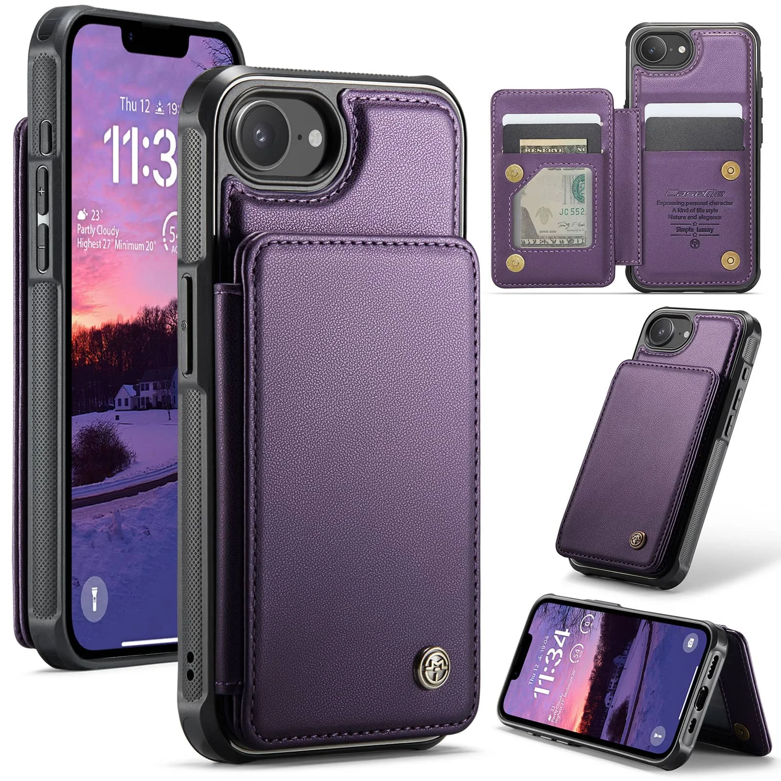 For iPhone 17e 16e Wallet Case PU Leather Flip Cover RFID Blocking Card Holder Magnetic Clasp Kickstand Shockproof Phone Case
For iPhone 17e 16e Wallet Case PU Leather Flip Cover RFID Blocking Card Holder Magnetic Clasp Kickstand Shockproof Phone Case
