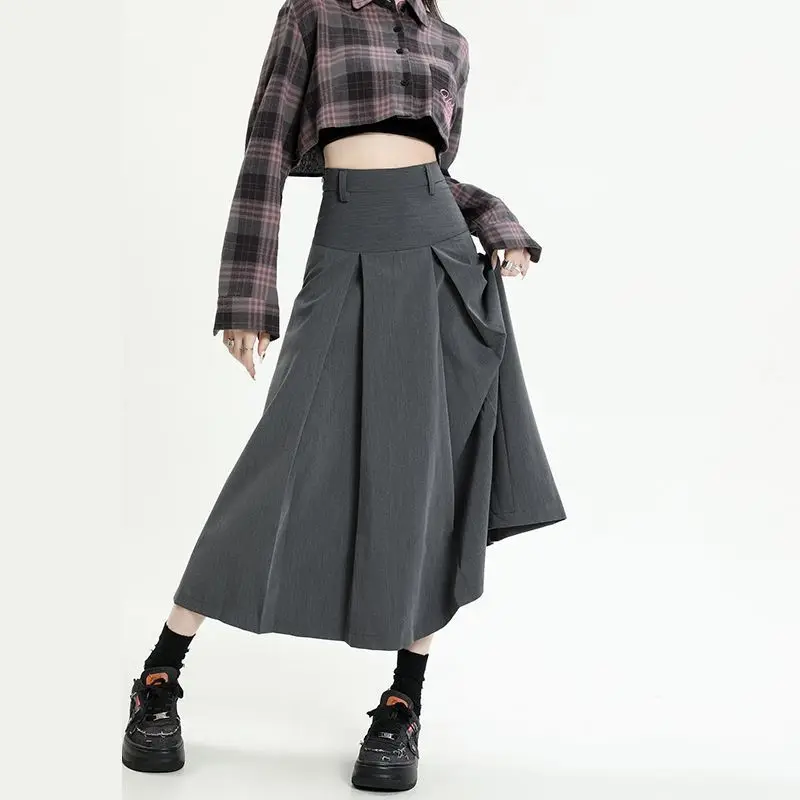 Temperament Korean Sweet Autumn Winter Women Solid High Waist Zipper Patchwork Fashion Vintage A-line Mid-length Pleated Skirt
Temperament Korean Sweet Autumn Winter Women Solid High Waist Zipper Patchwork Fashion Vintage A-line Mid-length Pleated Skirt