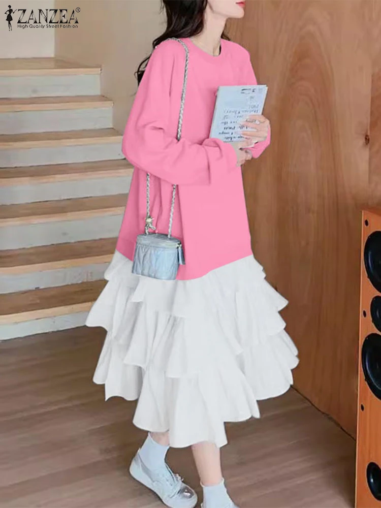 ZANZEA Korean Fashion Pullover Robe Holiday O-neck Long Dress Casual Loose Pleating Hem Stitching Vestidos 2025 Spring Dresses
ZANZEA Korean Fashion Pullover Robe Holiday O-neck Long Dress Casual Loose Pleating Hem Stitching Vestidos 2025 Spring Dresses