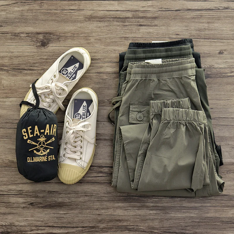 H252# Summer New Lightweight Quick Drying Thin Tooling Pants Men's Fashion Pure Cotton Loose Casual Sport Ankle-length Pants
H252# Summer New Lightweight Quick Drying Thin Tooling Pants Men's Fashion Pure Cotton Loose Casual Sport Ankle-length Pants