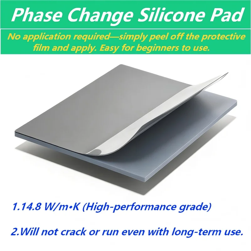 High Density 8.5 W/mK Phase Change Thermal Pad Efficient CPU GPU Radiator Heat Conduction Pad Multiple Dimension Options
High Density 8.5 W/mK Phase Change Thermal Pad Efficient CPU GPU Radiator Heat Conduction Pad Multiple Dimension Options