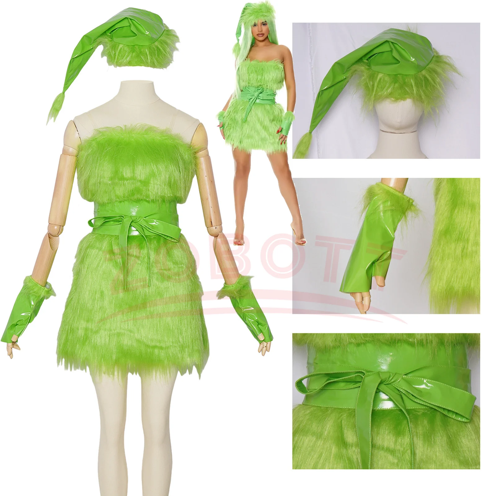Halloween Green Haired Monster Costume Christmas Party Adult Costume Cosplay Funny Hairy Grinch Uniform Horror Monster Costume
Halloween Green Haired Monster Costume Christmas Party Adult Costume Cosplay Funny Hairy Grinch Uniform Horror Monster Costume
