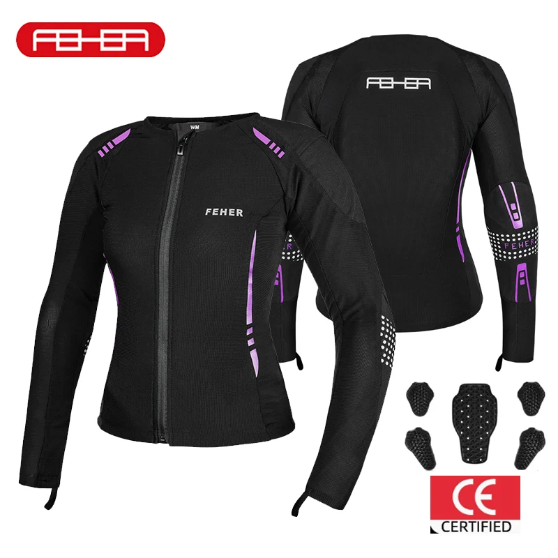 FEHER Motorcycle Jacket Woman Mesh Design Slim Motorcycle Jackets Summer Breathable Wear Protective Gear Riding Armor Jackets
FEHER Motorcycle Jacket Woman Mesh Design Slim Motorcycle Jackets Summer Breathable Wear Protective Gear Riding Armor Jackets