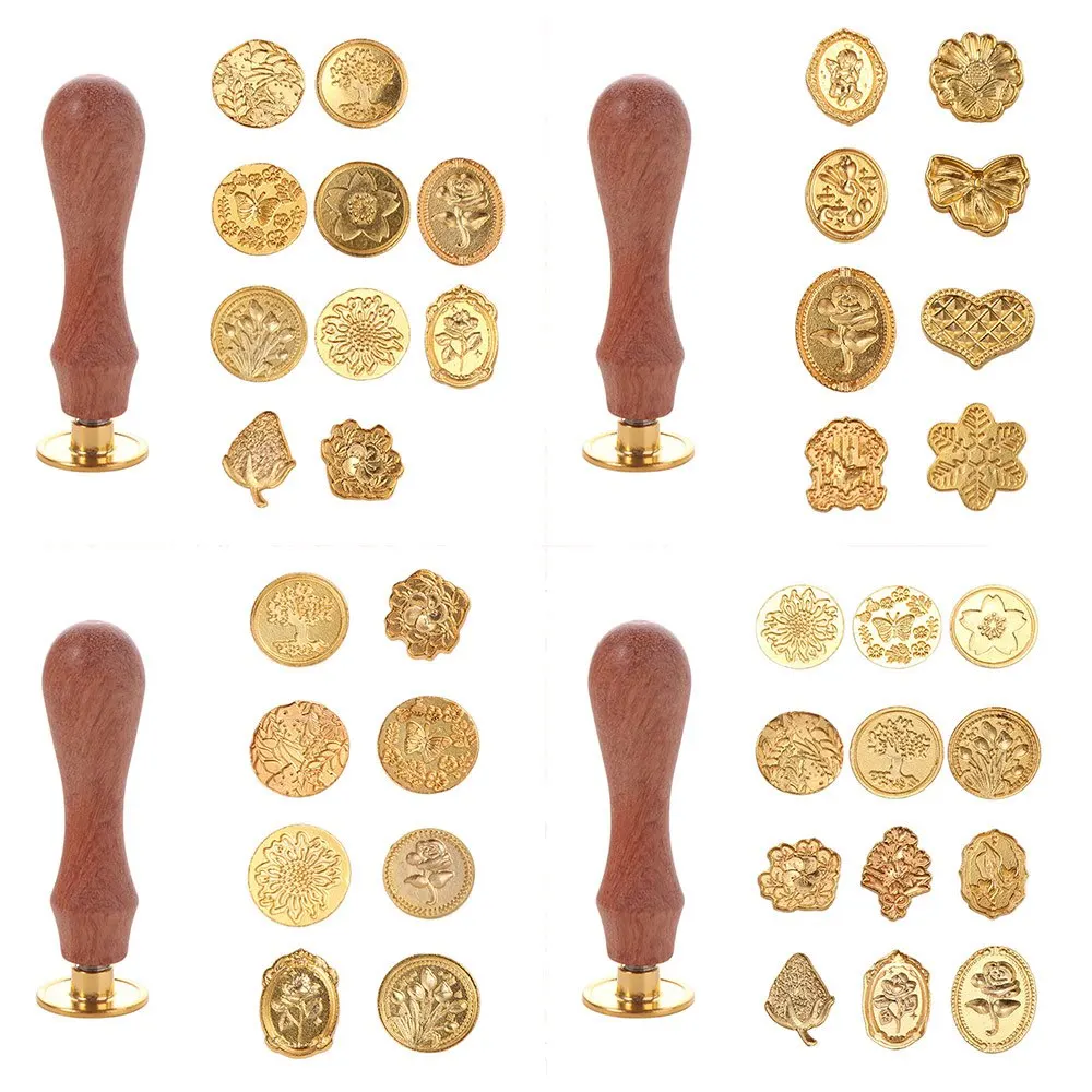 8/10/12Pcs Retro Lacquer Seal Head Stamps Set Multishape Rose Flowers Enamelled Seal Heads Creative with Wooden Handle
8/10/12Pcs Retro Lacquer Seal Head Stamps Set Multishape Rose Flowers Enamelled Seal Heads Creative with Wooden Handle