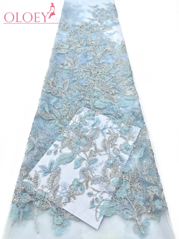OLOEY Latest Delicate Elegant Best Quality Soft Embroidered Beaded Tube Lace With Stones fabric For Party Evening Dress
OLOEY Latest Delicate Elegant Best Quality Soft Embroidered Beaded Tube Lace With Stones fabric For Party Evening Dress